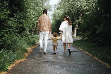 Passeio, família, natureza